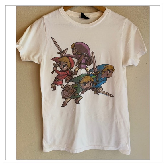 The Legend Of Zelda Four Swords Adventures Vintage Y2K 2007 Promo T-Shirt - Picture 2 of 7